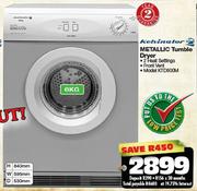Kelvinator 6kg Metallic Tumble Dryer KTD600M