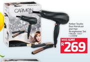 Carmen Amber Studio Duo Hairdryer And Hair Straightner Set