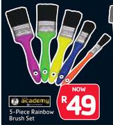 5-Piece Rainbow Brush Set