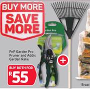 PnP Garden Pro Pruner & Addis Garden Rake-Both For