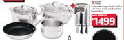 Russell Hobbs 6-Piece Nostalgia Cookware Set With Urban Knife And Board Set Banded Pack
