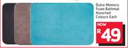Dulce Memory Foam Bathmat Colours-Each