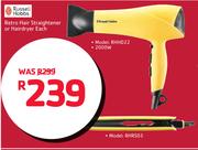 Russell Hobbs Retro Hair Straightener Or Hairdryer-Each
