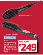 Stylista Hair Straightening Brush Or Hair Straightening & Curler Brush-Each
