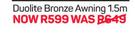 Duolite Bronze Awning 1.5m