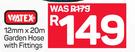 Watex 12mm x 20m Garden Hose With Fittings