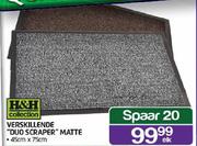 H&H Collection Verskillende "Duo Scraper" Matte-45cm x 75cm