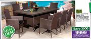 H&H Collection 9 Piece Bari Patio/Dining Suite