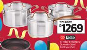 Taste 6 Piece Symphony Stainless Steel Cookware Set