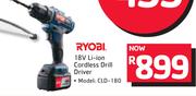 Ryobi 18V Li-ion Cordless Driver CLD-180