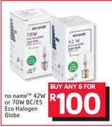 No Name 42W Or 70W BC/ES Eco halogen Globe-For Any 6