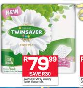 Twinsaver 2-Ply Luxury Toilet Tissue 18s