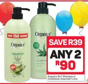 Organics 2-In-1 Shampoo Or Conditioner-1Ltr