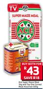 Ace Super Maize Meal 5Kg And Top One Corned Meat Assorted 300g-Both