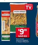 Pasta Grande Macroni, Spaghetti Or Shapes-500g Each