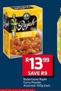 Robertsons Rajah Curry Powder Assorted-100g