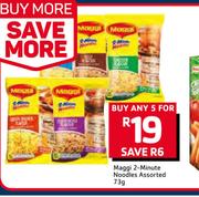 Maggi 2-Minite Noodles Assorted-5 x 73g