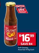 Pnp Chutney Assorted-470g Each