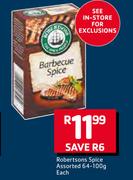 Robertsons Spice Assorted-64-100g Each