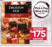 Drostdy Hof Claret Select Medium Bodied Red-5Ltr Each
