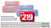 Richley Hand Towel With Criss Cross Border Colours-Each