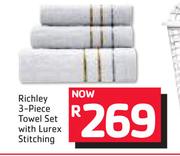 Richley 3-Piece Towel Set With Lurex Stitching
