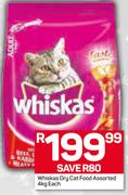 Whiskas Dry Cat Food-4Kg Each