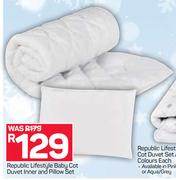 Republic Lifestyle Baby Cot Duvet Inner And Pillow Set