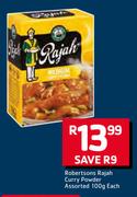 Robertsons Rajah Curry Powder-100g Each