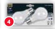 PnP 7W BC/ES Warm Or Cool White LED Globe Twin Pack-For 2