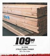 SA Pine Structural Timber-50x76x6.6m Each