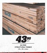SA Pine Structural Timber-38x38x6.6m Each