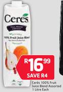 Ceres 100% Fruit Juice Blend-1Ltr Each