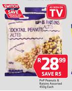 PnP Peanuts & Raisins-540g Each