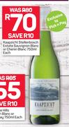 Kaapzicht Stellenbosch Estate Sauvignon Blanc Or Chenin Blanc-750ml Each