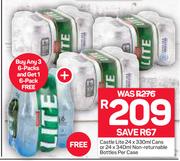 Castle Lite Cans 24X330ml Or Non Returnable Bottles 24X340ml-Per Case