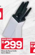 Mono 6 Piece Knife Set In Black