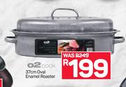 O2 Cook 37cm Oval Enamel Roaster