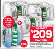Castle Lite Cans 24X330ml Or Non Returnable Bottles 24X340ml-Per Case