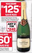 Simonsig Kaapse Vonkel Method Cap Classique Brut, Satin Nectar Or Rose-For 2