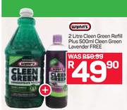 Wynn's 2 Litre Clean Green Refil