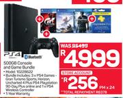 PS4 500GB Console And Game Bundle