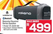 Volkano Bluetooth Bazooka Squared Series Speaker VK-3030-BK