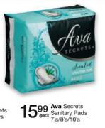 Ava Secrets Sanitary Pads-7's/8's/10's