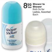 Shower to Shower Roll-On For Ladies-50ml