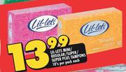 Lil-Lets Mini/Regular/super/Super Plus Tampons-10's Per Pack Each