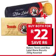 Bakers Tennis And Blue Label Marie Biscuits-2x200g