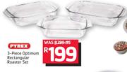 Pyrex 3-Piece Optimum Rectangular Roaster Set