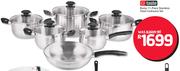 Taste Roma 11-Piece Stainless Steel Cookware Set