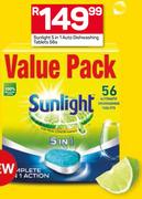 Sunlight 5 In 1 Auto Dishwashing Tablets-56's
